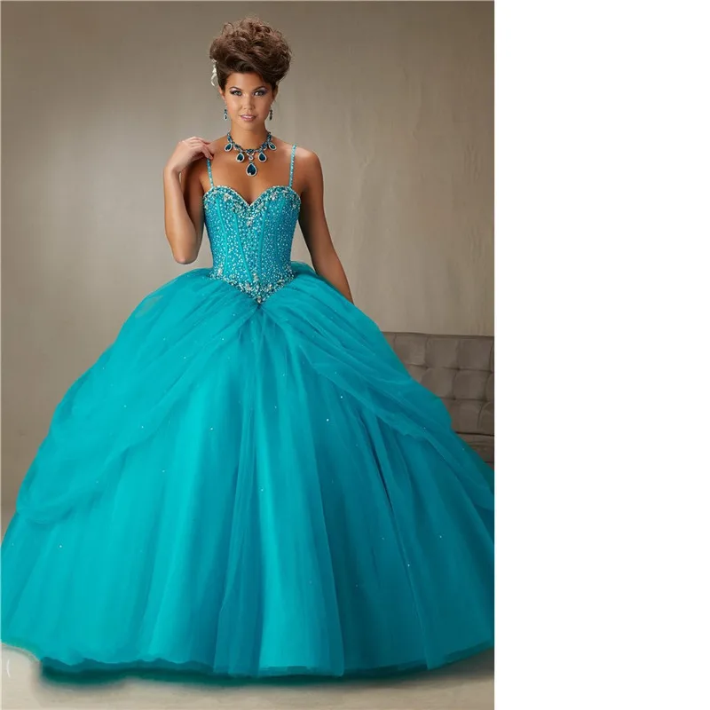 Beatiful Crystal 2016 Latest Ball Gown Peach Quinceanera Dresses Red
