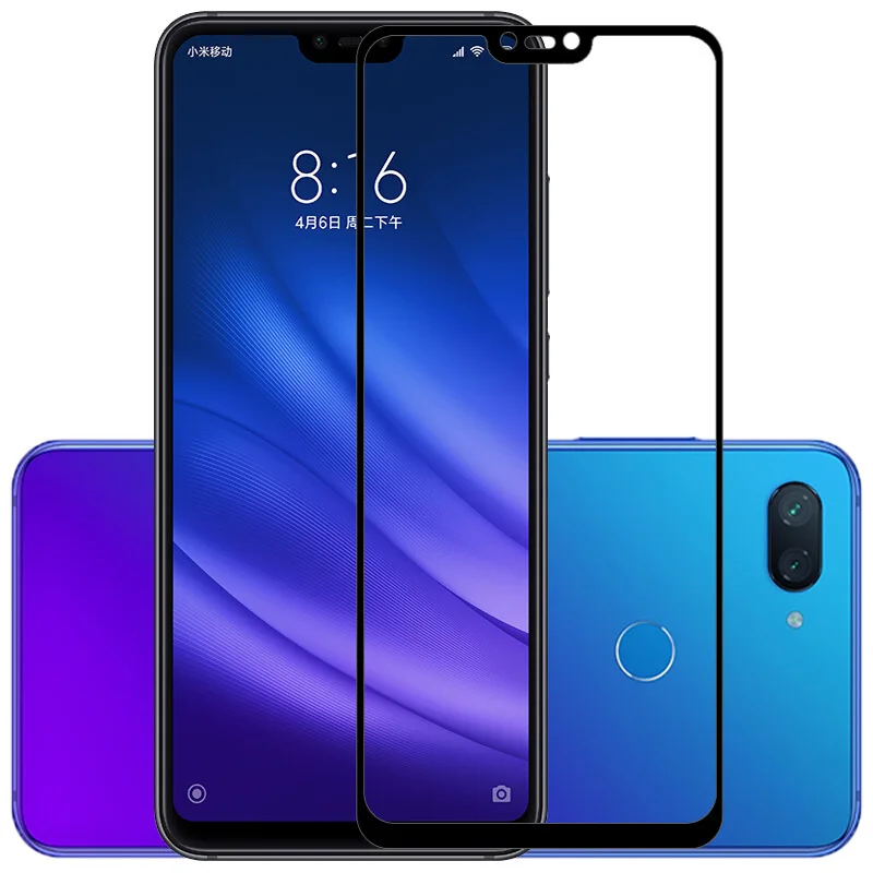 MUCHI 2 упаковки полное закаленное стекло для Xiaomi mi 8 Lite защита экрана Взрывозащищенная пленка для Xiaomi mi 8 mi 8 Lite стекло