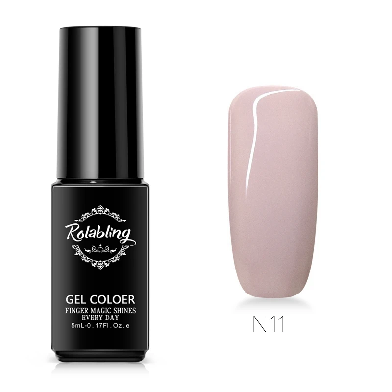 N11 Rolabling 12 телесных цветов Гель-лак для ногтей 6 мл Гель-лак Vernis верхнее Базовое покрытие маникюрный УФ-светодиодный лак - Цвет: N11