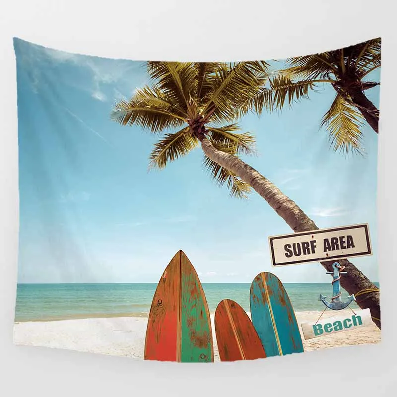 Online Einhorn große tapisserie schönheit meer strand landschaften wand hängen wandteppiche wohnkultur rechteck schlafzimmer wand kunst tapisserie