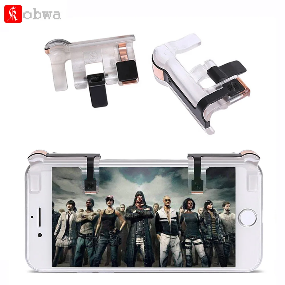 Kobwa Mobile Game Controller for PUBG Transparent Fire Button Aim Key Rules of Survival Smart Phone Gaming | Электроника
