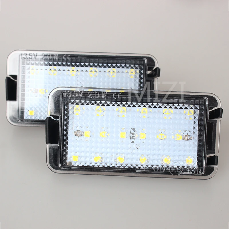 

2Pcs LED Car Number License Plate Light 2X18MD Canbus For Seat 99-05 Leon 1M 04-09 Altea Arosa Cordoba MK1 MK2 Ibiza Toledo 5P