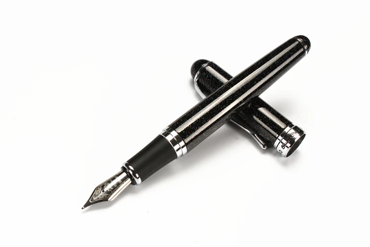 JINHAO X750 черный 0,7 мм перо с широким основанием авторучка мерцающие пески - Цвет: 01