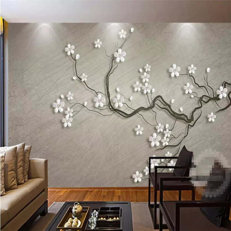 Plum jewelry three-dimensional background wall professional production murals wholesale wallpaper mural poster photo wall Plum jewelry three-dimensional background wall professional production murals wholesale wallpaper mural poster photo wall