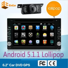 Android 5.1 Quad Core in dash 2 Din Car dvd gps Audio Stereo GPS Navigator Double 2Din HD car monitor dvd radio gps free camera