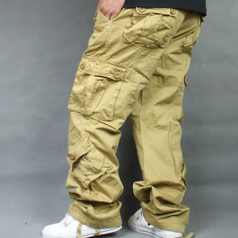  Tide Loose Plus Size 46 Cargo Pants Overalls Hip Hop Men's Cotton Trousers Hiphop Men Baggy Casual 