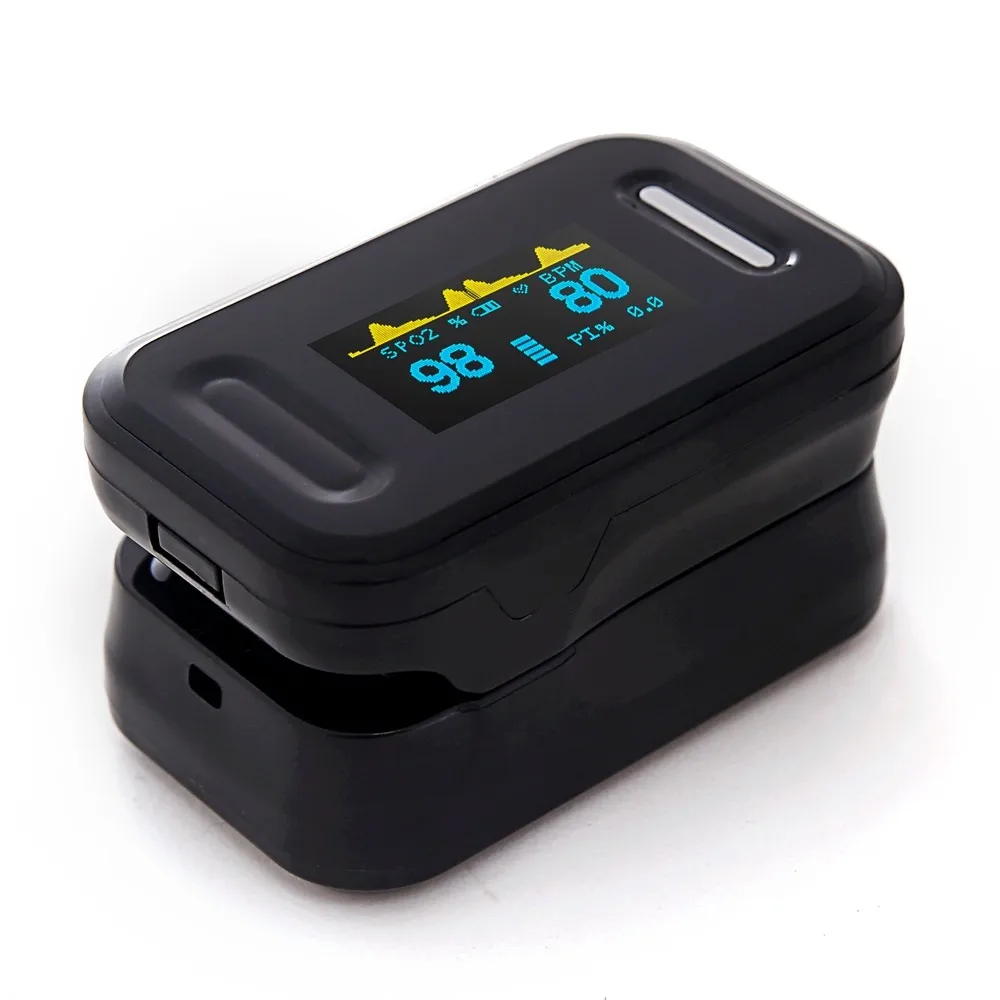 

Fingertip pulse oximeter spo2/PR monitor OLED 4 Display Mode Blood Oxygen 3 Color for choice + optional carrying pouch