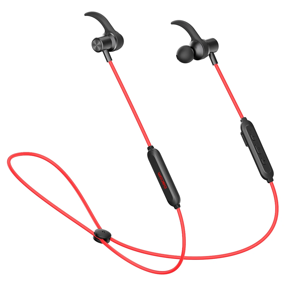 DACOM L15 Bluetooth наушники, беспроводные наушники 5,0, стерео спортивная Гарнитура, встроенный микрофон, магнитный наушник для бега, спортзала, велоспорта - Цвет: Красный