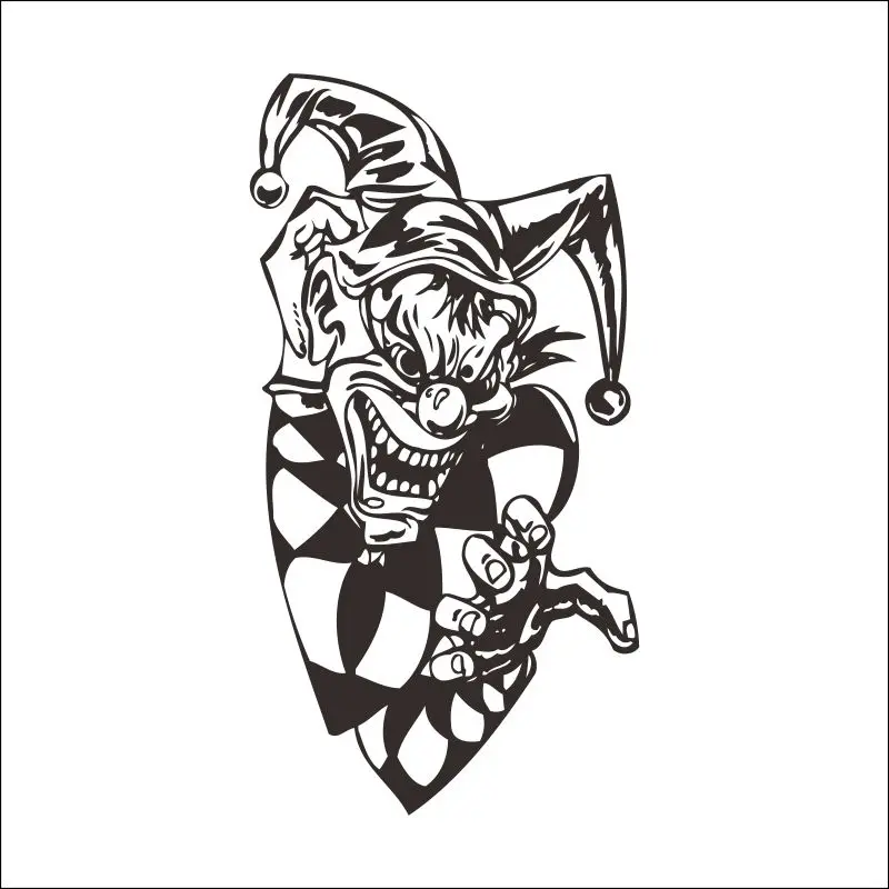 DCTAL Clown Wall Decal Circus clown pared Jester Juggler Carnival positive decor Nursery Kids Room Wall Art Decoracion para/1933