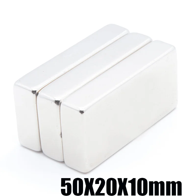

2 шт., суперредкоземельные магниты N35 50x20x10 мм, 50x20x10 мм