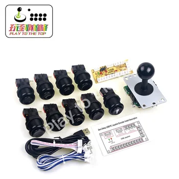 

Zero Delay Pc Arcade Game DIY Parts Kit 9x Arcade Buttons with Microswi ,Happ+8 Way Arcade Joystick+PC Game Encoder To MAME Game