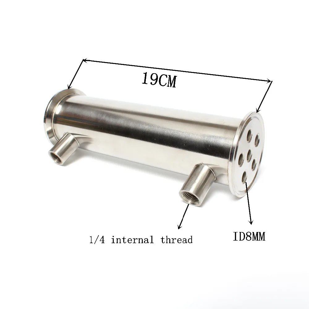 2 &quotOD64 Dephlegmator/конденсатор/длина рефлюкса 190 мм 6 труб ID 8 конденсатор из