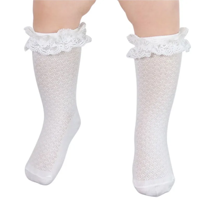 Infant Toddler Breathable Above Ankle Elastic Soft Long Sock Girls Cute