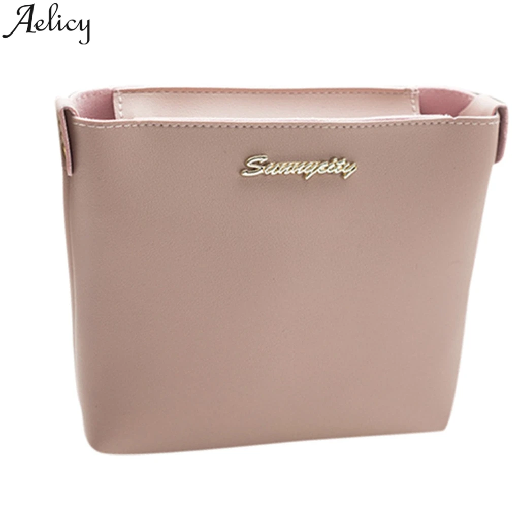 Aelicy/Модная женская простая однотонная сумка в Корейском стиле из искусственной