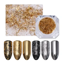 1 коробка, Золотой Серебряный ноготь, Полоска, Проволочная линия, зеркальное покрытие, УФ Гель-лак для ногтей, Типсы, 3D украшения, сделай сам, аксессуары для дизайна ногтей