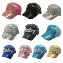 CRFGVBG блесток детская бейсбольная Кепка Для Взрослых весна лето Регулируемые спортивные шапки модные милые