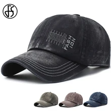 FS Мужская зимняя бейсбольная кепка s черная джинсовая шлифованная винтажная Женская Бейсболка с вышитыми буквами шапки для папы Gorros Hombre