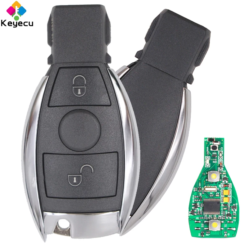 KEYECU 10 шт./лот KYDZ Smart Remote Key-2 кнопки и 433 МГц/315 МГц-FOB для Mercedes-Benz BGA 2000+ Поддержка NEC& BGA Keyless