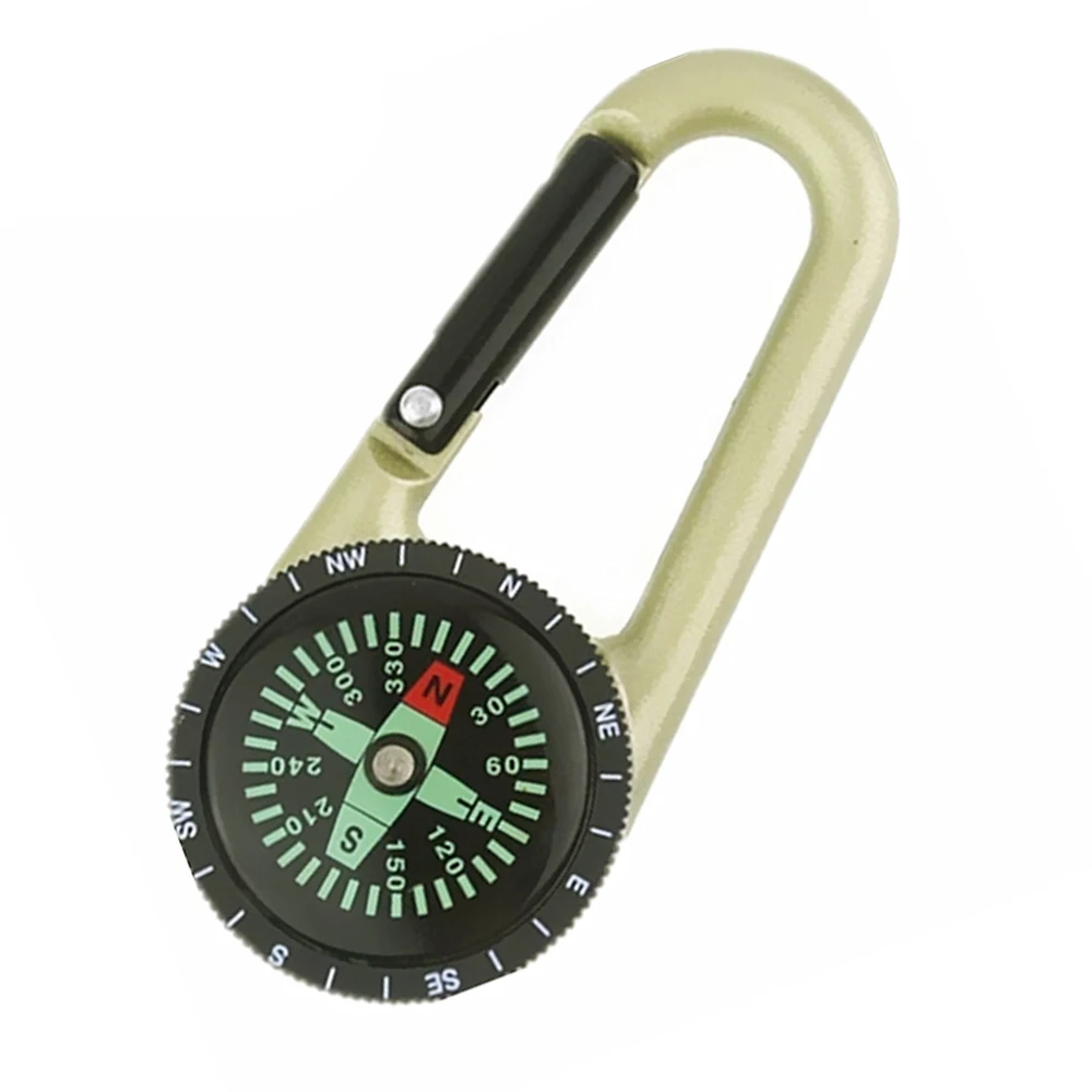 Gold Carabiner Hanging Compass Backpack Practical Hang Buckle Tactics Mountaineering Outdoor Zinc Alloy Portable Carabiner Hook