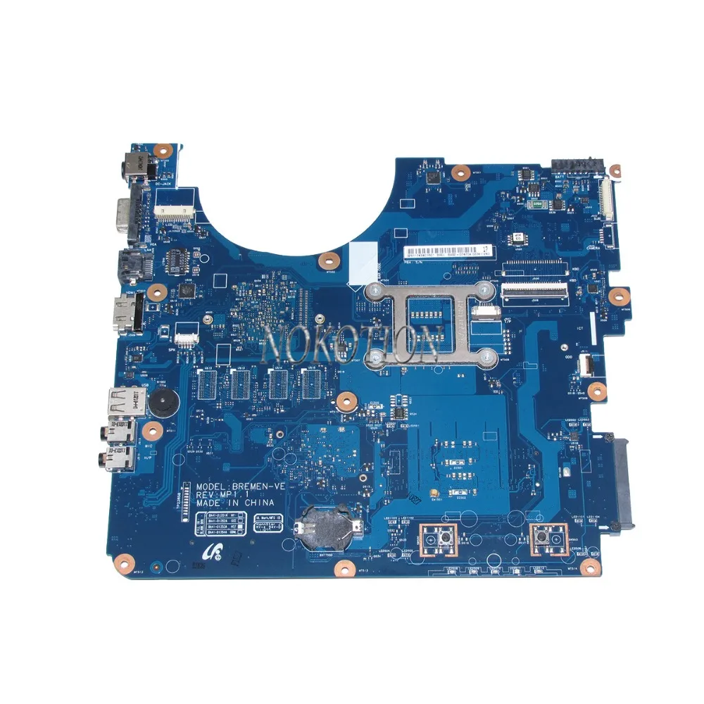 Nokotion BA41-01351A BA41-01354A BA92-07470A BA92-07470B لسامسونج np-r540 laptop motherboard hm55 ati الرسومات HD4500