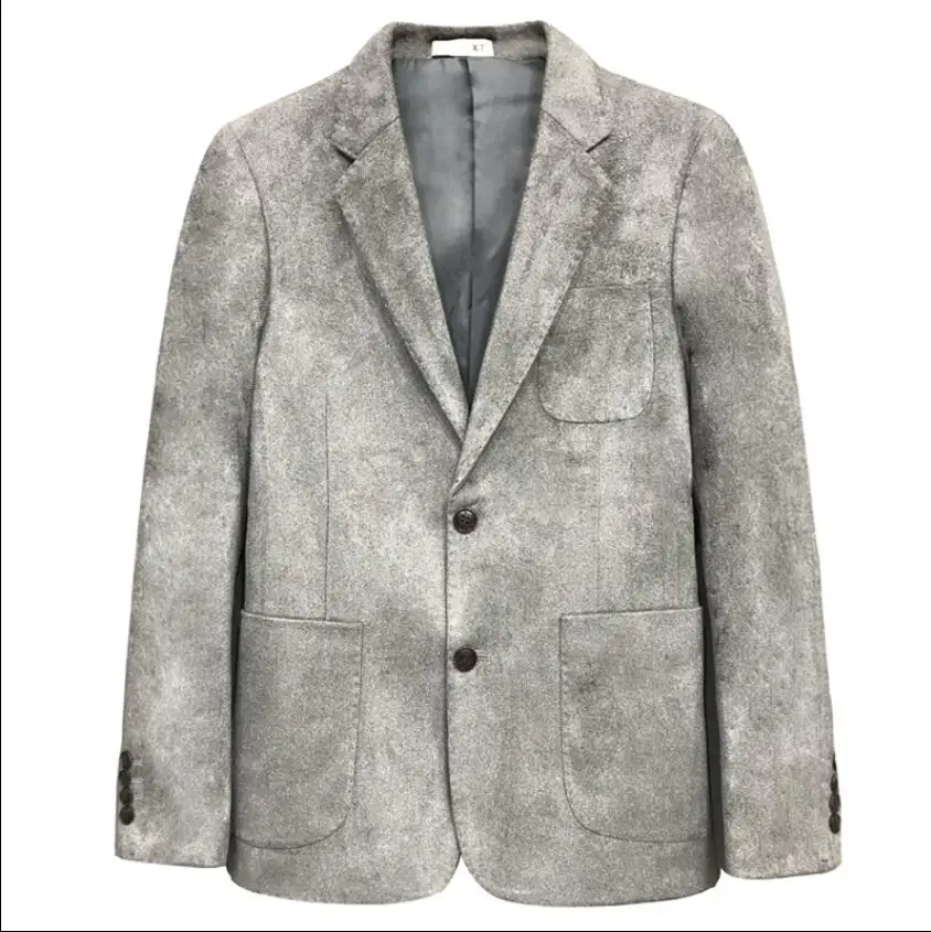 Мужская одежда 2019 замшевый деловой повседневный костюм пиджак мужской тонкий