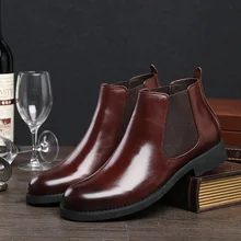 Итальянские мужские ботильоны натуральная кожа ручной работы черный коричневый деловые мужские туфли зимние мужские Ботинки martin обувь sapatos