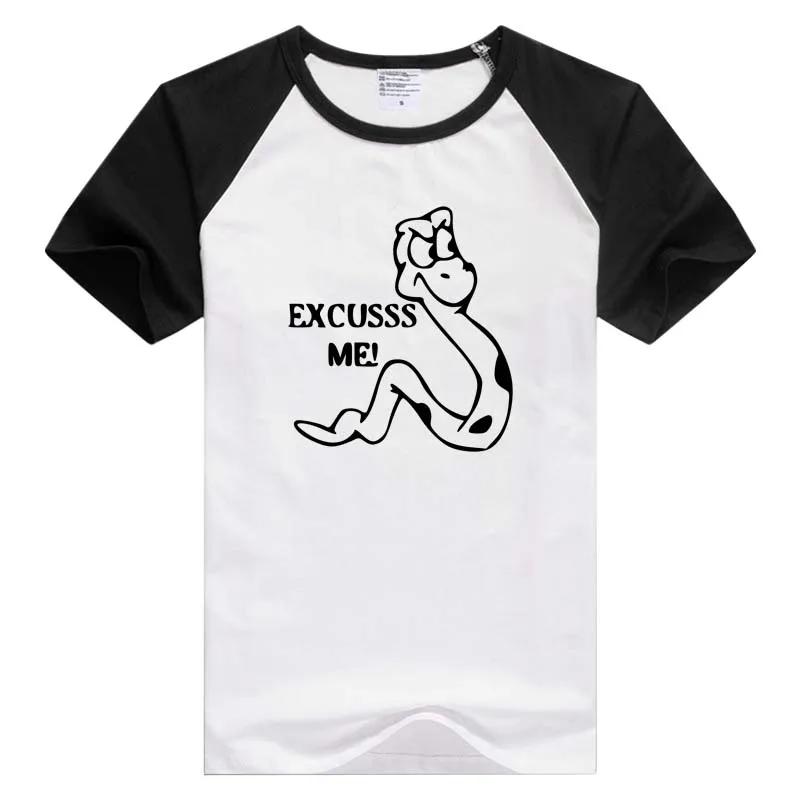 Snake Excusss Me short sleeve casual Men/Women T-shirt Comfortable Tshirt Cool Print Tops GA327 | Мужская одежда