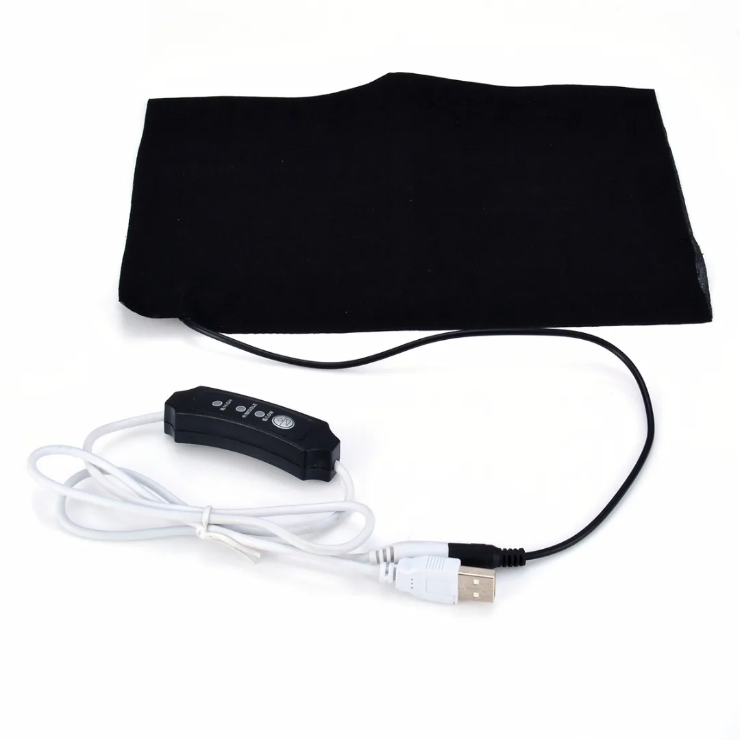 5 В USB электрическая грелка черная полиэфирная ткань 3 шестерни Отрегулированная температура для DIY с подогревом тепловой жилет куртка одежда