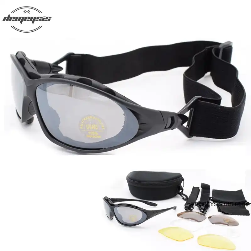 C4 軍事メガネ男性バイク用戦術的なサングラス屋外gafasゴーグル 4 レンズ防風メガネoculos Oculos Eyewear Oculos Tacticaloculos Man Aliexpress