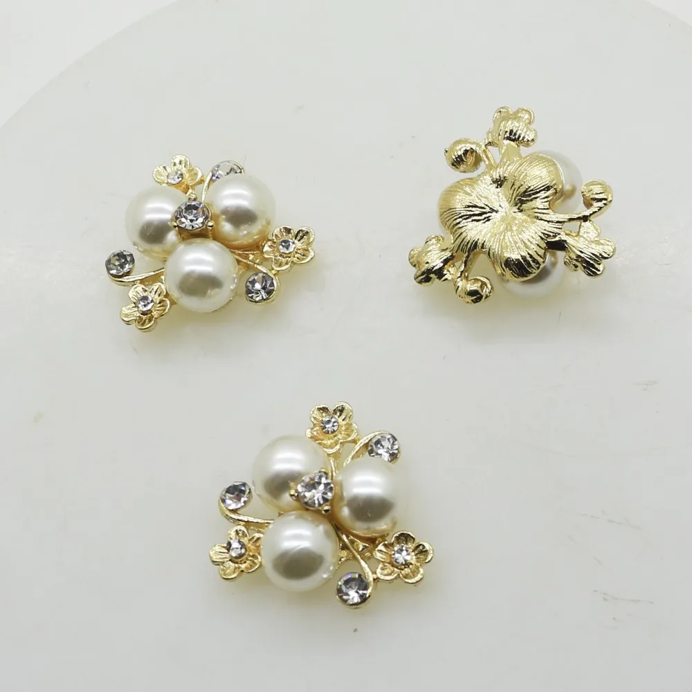 2017New Hot 10Pcs 22mm Flower Alloy Diy Jewerly Accessories rhinestones pedestal embellishments caps Decoration For Making White Jewelry Findings