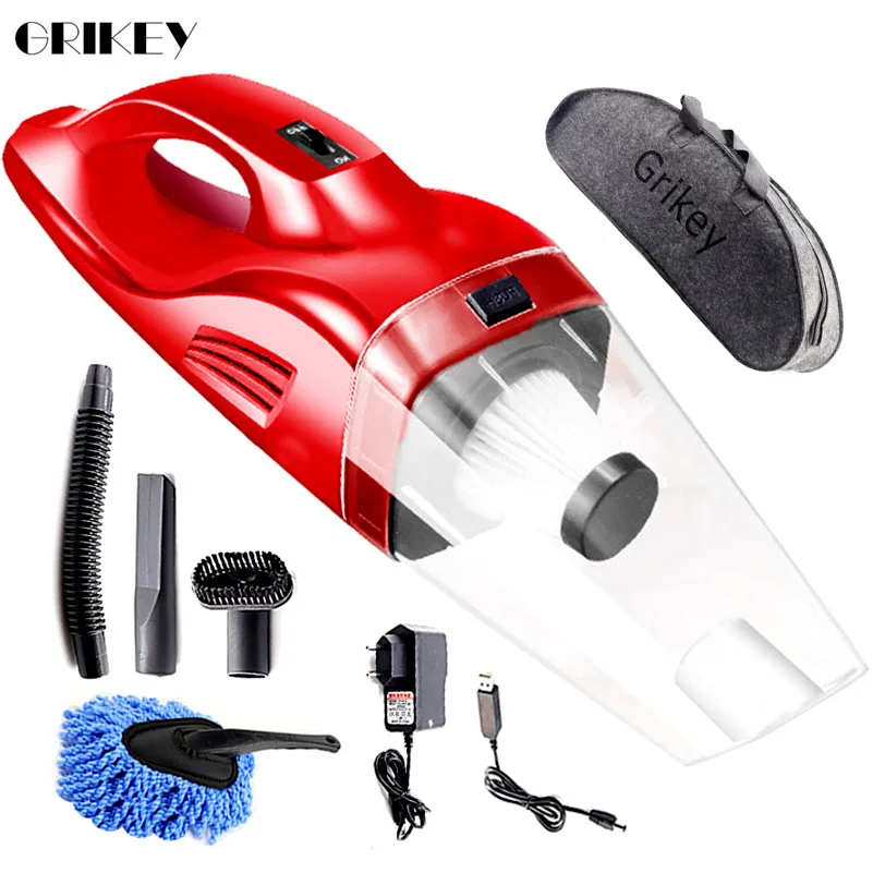  Grikey aspiradora inalámbrica USB recargable portátil 120W de mano aspiradora para coche/hogar seco
