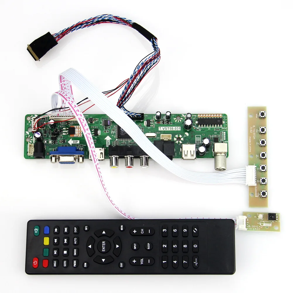 T. VST59.03 для LP156WH4 (TL) (A1)/(TL) (N1) LCD/LED плата контроллера (ТВ + HDMI VGA CVBS USB) LVDS повторное