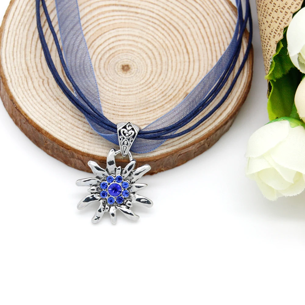 2016 модное ювелирное ожерелье-чокер с покрытием из темно-синего кристалла |