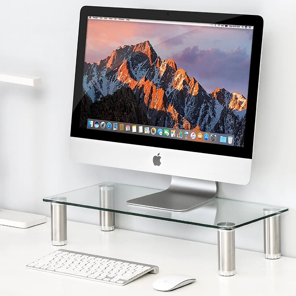 

Fitueyes Clear Computer Monitor Riser Save Space Desktop Stand height adjustable DT105001GC