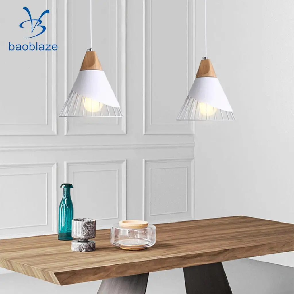 E27 Chandelier Shade Decor Home Iron Wood Lighting Chandelier Fixture