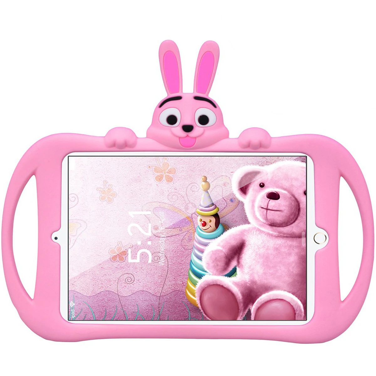 

Cute Cartoon Silicone Case For ipad 2018 with Handles and Bracket,girls and boys good lift.