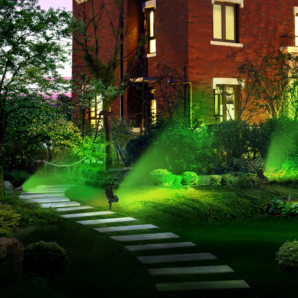 Luzes de Parede Paisagem ao ar Solar à Prova Luzes para Jardim Khlitec Pack Solar Holofotes Luz 2-em-1 Ip65 4 Ajustável Levou Livre d' Água 2 10 Parede Luz 2-em-1 IP65 4 Ajustável LEVOU
