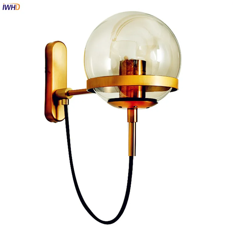 IWHD Glass Ball Nordic LED Wall Light Fixtures Living Room Bathroom Vintage Antique Wall Lamp Sconces Wandlampen Home Lighting IWHD Glass Ball Nordic LED Wall Light Fixtures Living Room Bathroom Vintage Antique Wall Lamp Sconces Wandlampen Home Lighting