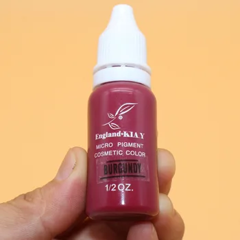 

2PCS/lot England KIAY Microblading Pigment Permanent Makeup Tattoo ink For Cosmetic Eyebrow Eyeliner Lip Colors burgundy 1/2oz