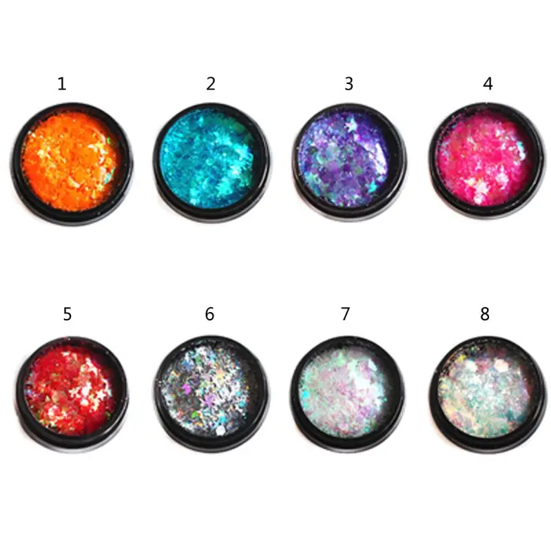 

Laser Aurora AB Effect Reflective Mirror Glitter DIY Epoxy Resin Jewelry Fillers