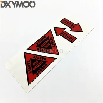 

1 set Motorcycle Automobile Motocross Bike Stickers Danger Ejection Seat Rescue Car Styling Vinyl Tape Bumper