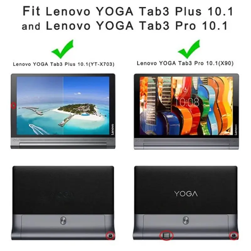 Чехол для lenovo Yoga Tab3 Pro 10 защитный чехол из искусственной кожи для планшета для YOGA TAB 3 10 Pro X90 X90F X90M L 10," PU Чехол