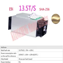 BVS Ebit E9i 13,5 t без БП старый 80-90% Asic SHA-256 BTC BCH Майнер экономичный чем Antminer S9 S9j T9+ S11 S15 Z9 WhatsMiner M3 M3X