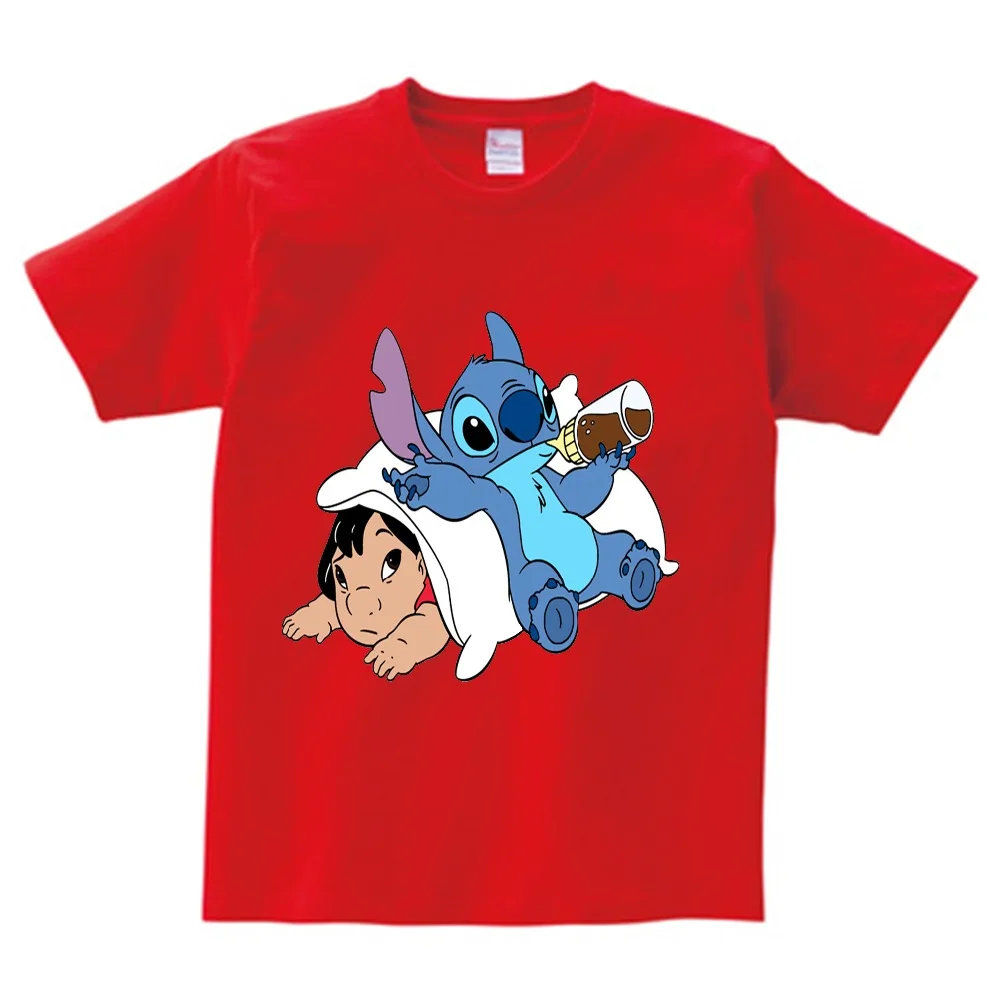 

Summer Children t shirt Lilo&Stitch Print T shirt Boys/Girls Cartoon Tshirts kids fashion t-shirt baby Short Sleeve tee shirt N