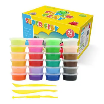 

Color Light Clay 24 Colors Set Children Girl Diy Toy Ultra Light Clay Mug Set