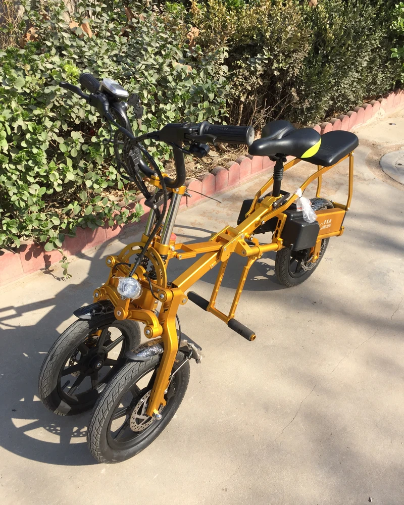 Быстрый складной электрический велосипед с одной кнопкой, трехколесный электрический велосипед с двойной батареей, модный дорожный велосипед для родителей и детей