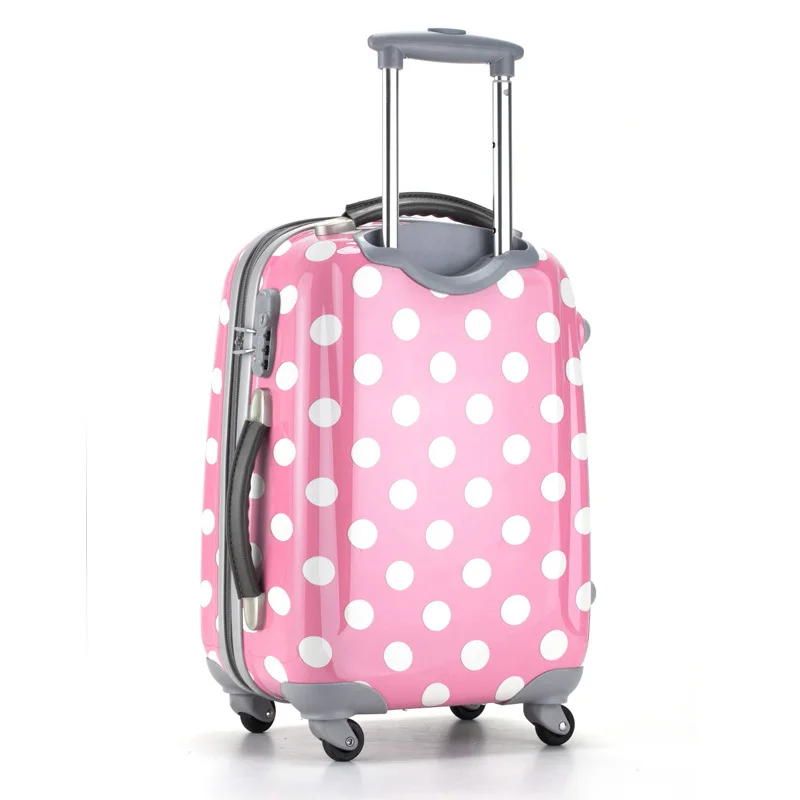 

20 25 29 inch Polka Dot Disign Lovely ABS Travel Rolling Luggage Bag Valise Suitcase Trolley