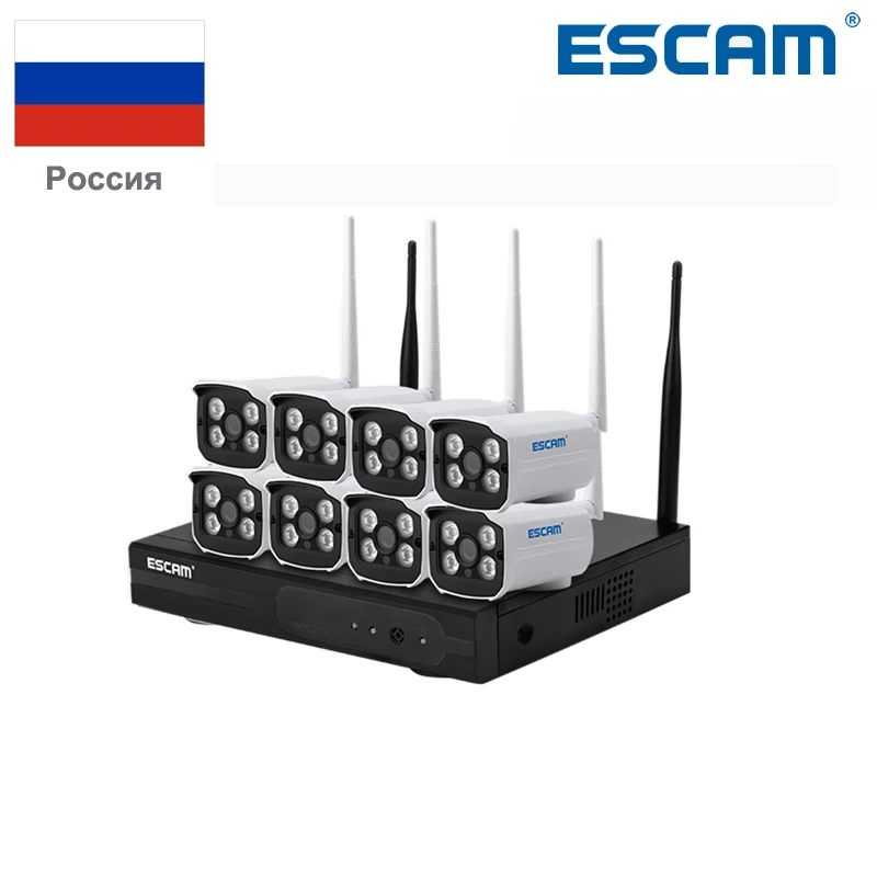 Escam WNK803 720 P системы видеонаблюдения 8CH HD Беспроводной NVR комплект Открытый ИК