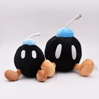 

14cm and 18cm Super Mario Bros Black BOB-OMB BOMB Soft Stuffed Plush Toy Dolls