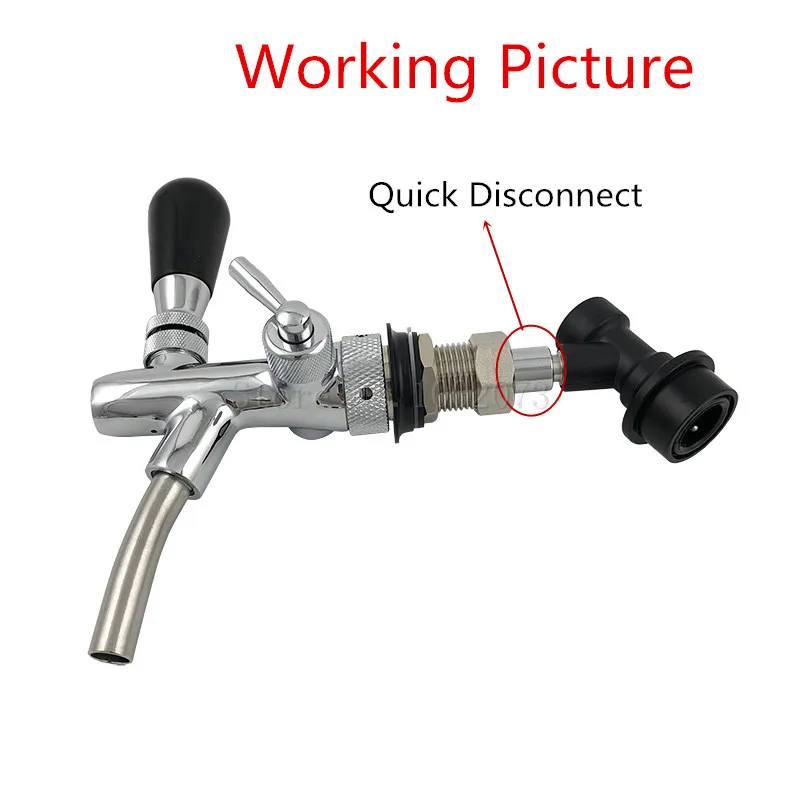 Quick Disconnect Adapter Convert for Draft Beer Faucet Homebrew Kegged Beer Tap